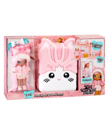 mga entertainment Na! Na! Na! Surprise 3-in-1  Backpack Bedroom Series 3 Playset - Pink Kitty 585589