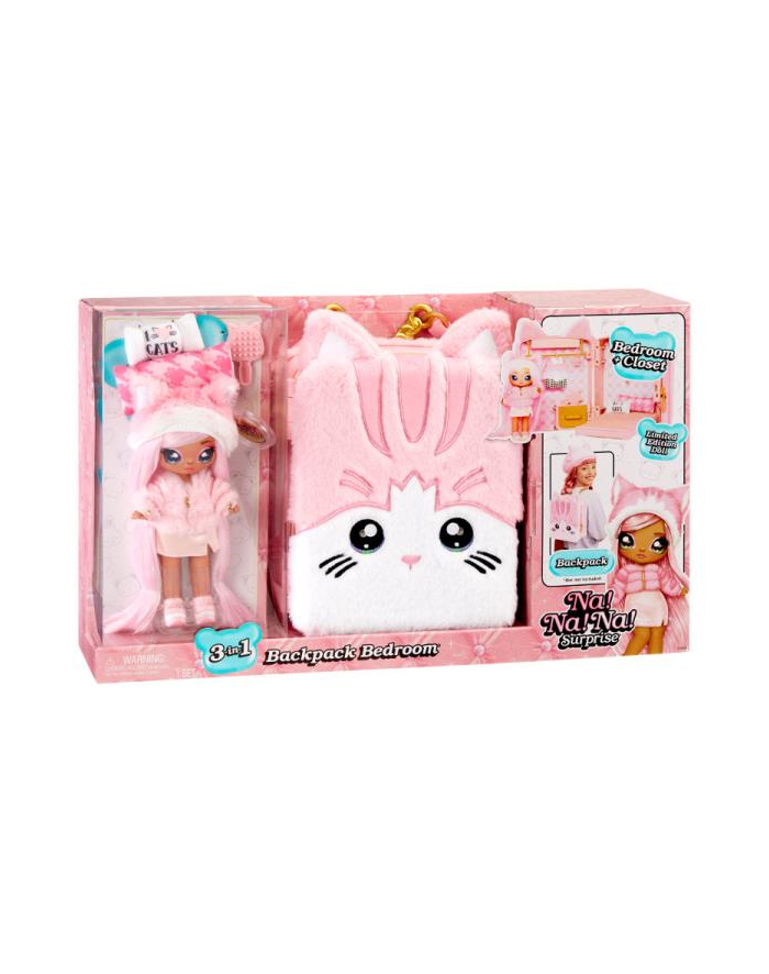 mga entertainment Na! Na! Na! Surprise 3-in-1  Backpack Bedroom Series 3 Playset - Pink Kitty 585589 główny