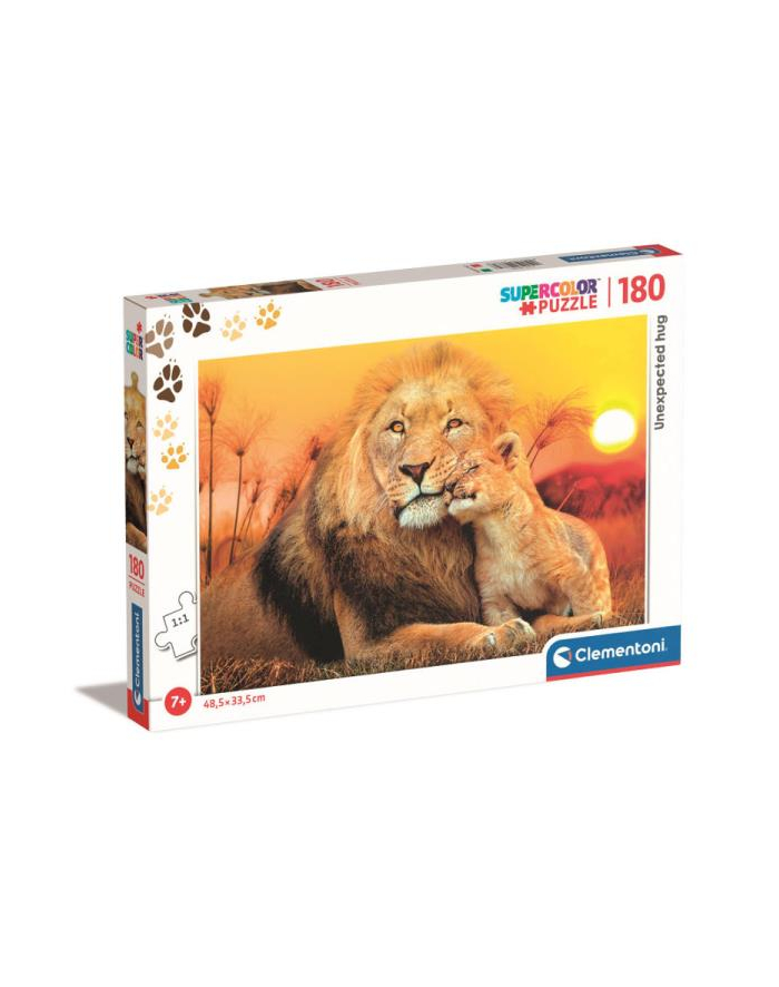 Clementoni Puzzle 180el Lwy Nieoczekiwany uścisk 29781 główny