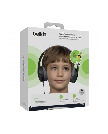 belkin Słuchawki SOUNDFORM Mini Nauszne Przewodowe Czarne Dla Dzieci