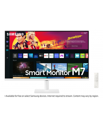 samsung Monitor 32 cale LS32BM701UPXEN VA 3840x2160 UHD 16:9 2xHDMI 1xUSB-C (65W) 4 ms (GTG) głośniki płaski biały SMART 2 lata d2d