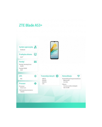 zte Smartfon Blade A53+ 2/64GB Szary