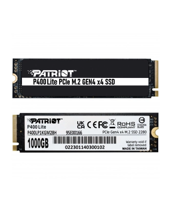 patriot Dysk SSD 1TB Viper P400 Lite 3500/2700MB/s PCIe M.2 Gen 4x4 NVMe1.4