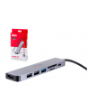 UNITEK HUB USB-C 7W1, HDMI 4K, PD 100W, 5GBPS, ALU - nr 6