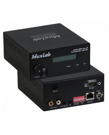 muxlab Audio/AMP over IP (500755-AMP-TX) z mic i AMP 50W/CH - nadajnik