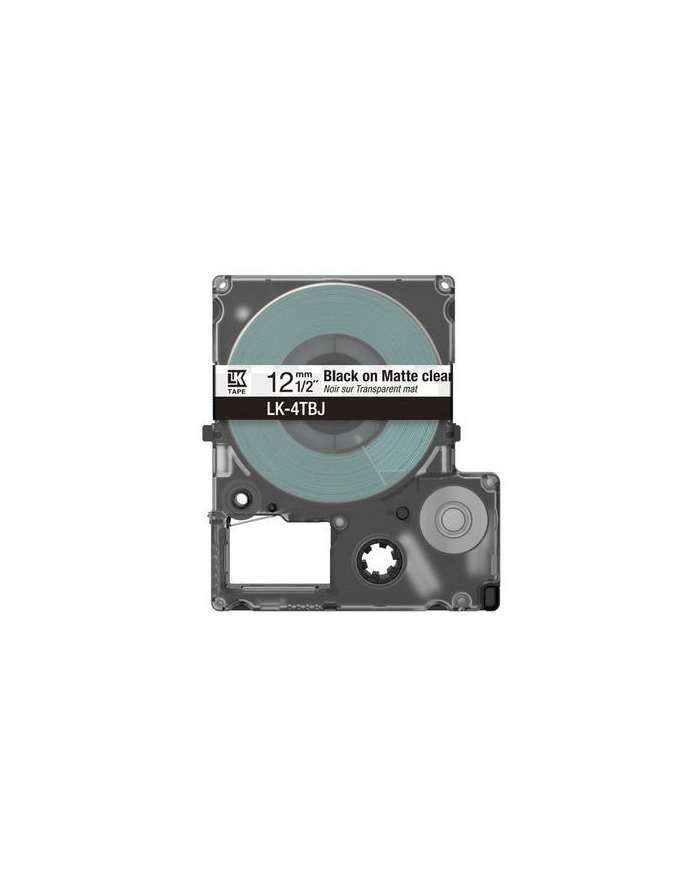 EPSON Matte Tape Clear/Black 12mm 8m LK-4TBJ główny