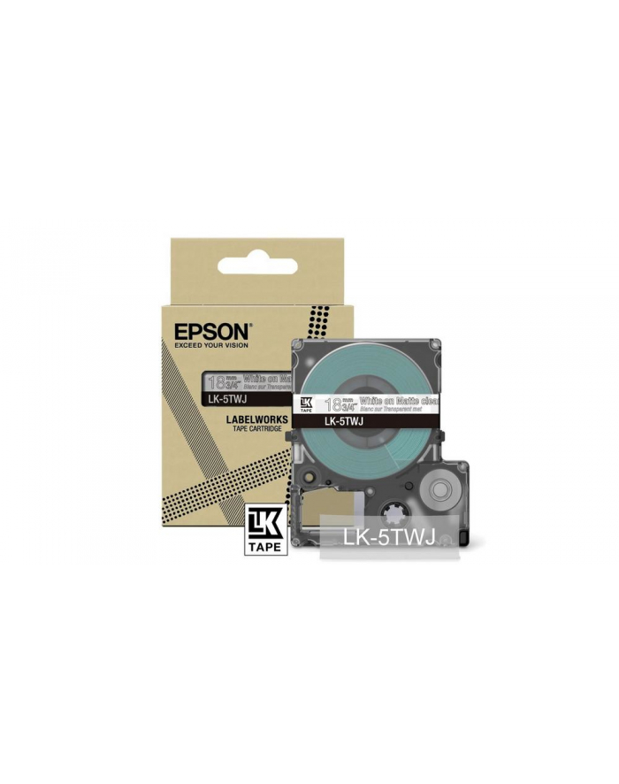 EPSON Matte Tape Clear/White 18mm 8m LK-5TWJ główny