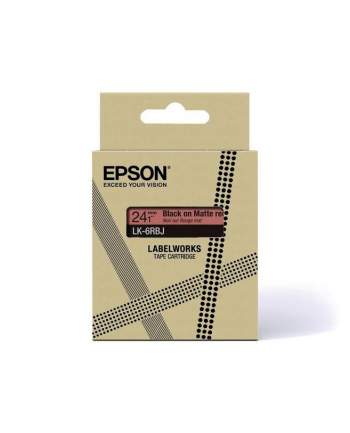 EPSON Matte Tape Red/Black 18mm 8m LK-5RBJ