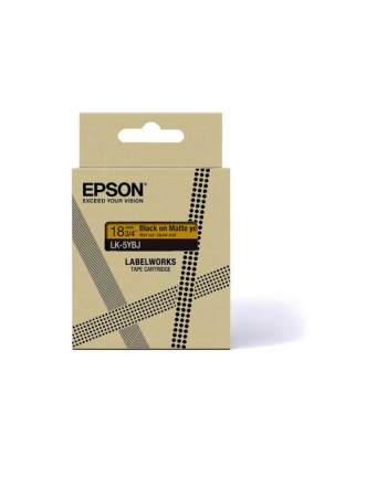 EPSON Matte Tape Yellow/Black 18mm 8m LK-5YBJ