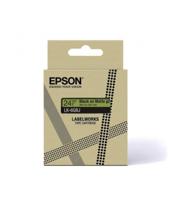 EPSON Matte Tape Green/Black 18mm 8m LK-5GBJ
