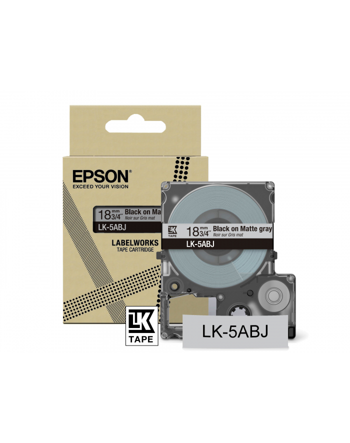 EPSON Matte Tape Grey/Black 18mm 8m LK-5ABJ główny
