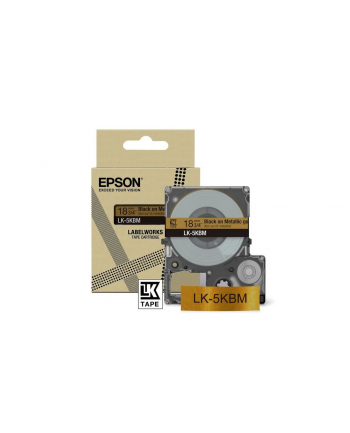 EPSON Metallic Tape Silver/Black 18mm 9m LK-5SBM