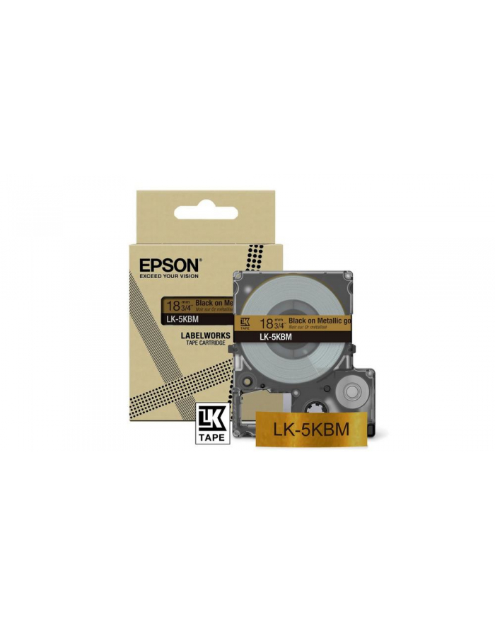 EPSON Metallic Tape Silver/Black 18mm 9m LK-5SBM główny