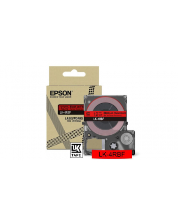 EPSON Colour Tape Fluorescent Red/Black 12mm 5m LK-4RBF