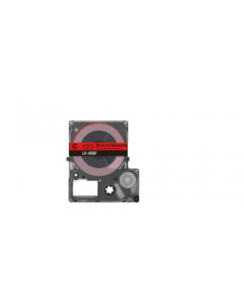 EPSON Colour Tape Fluorescent Red/Black 12mm 5m LK-4RBF