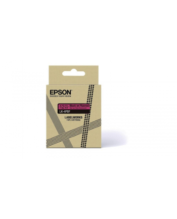 EPSON Colour Tape Fluorescent Pink/Black 12mm 5m LK-4PBF
