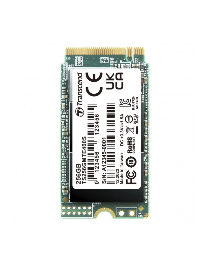 TRANSCEND 256GB M.2 2242PCIe Gen3x4 NVMe 3D TLC DRAM-less główny