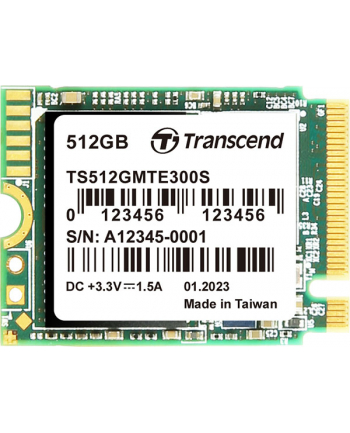 TRANSCEND 512GB M.2 2230 SSD PCIe Gen3x4 NVMe 3D TLC DRAM-less