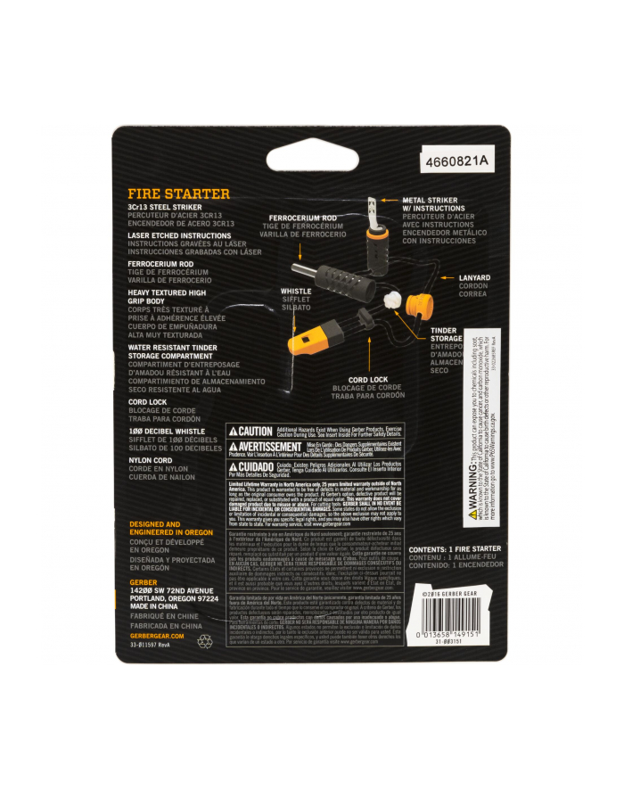Krzesiwo Gerber Fire Starter główny