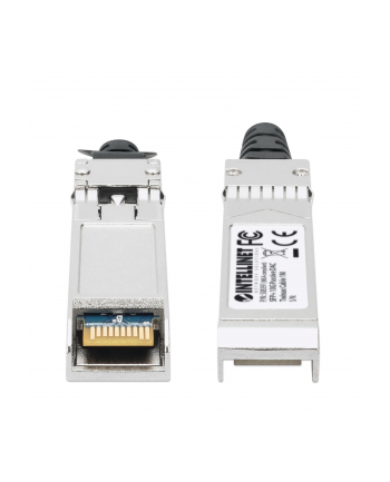 INTELLINET SFP+ 10G Passive DAC Twinax Cable SFP+ to SFP+ 1 m 3 ft. MSA-compliant Direct Attach Copper AWG 30 Black