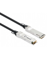 INTELLINET QSFP+ 40G Passive DAC Twinax Cable QSFP+ to QSFP+ 1 m 3 ft. MSA-compliant Direct Attach Copper AWG 30 Black - nr 10