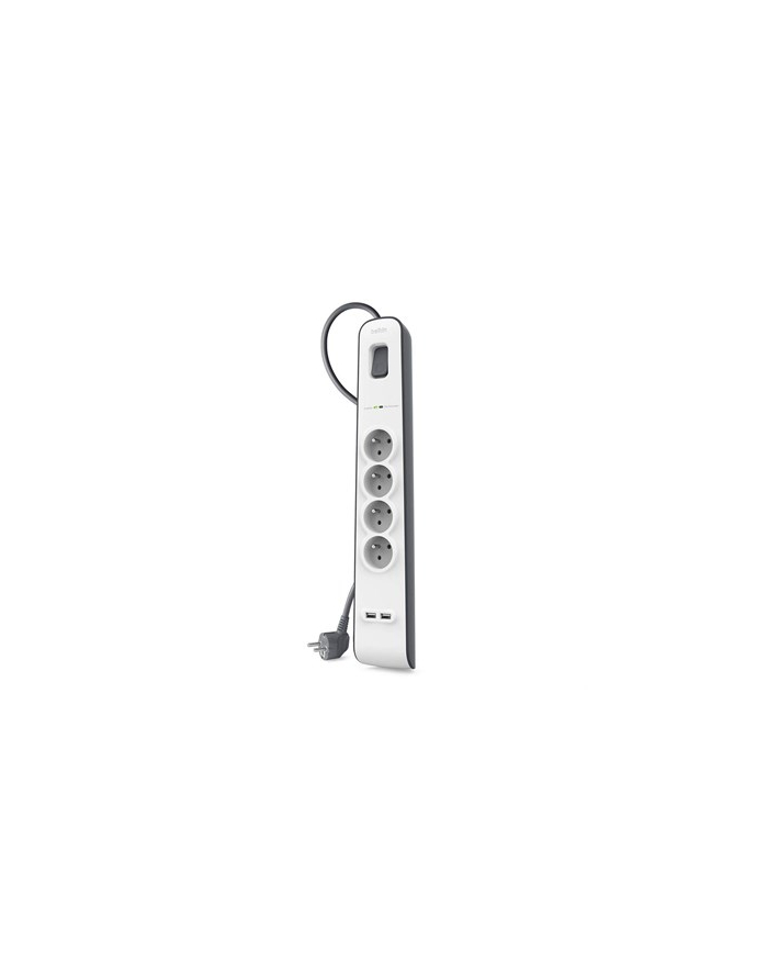 BELKIN LISTWA ZASILAJĄCA 4-PORTOWA + 2X USB-A 24A, 525J główny