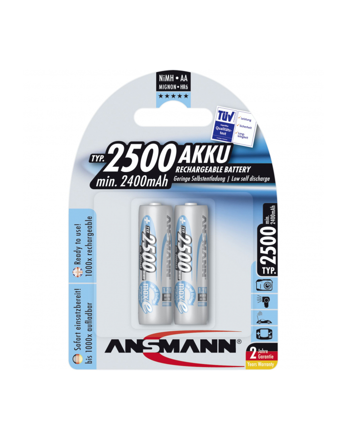 Akumulator maxe NiMH 2xAA 2500mAh główny