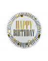 godan Balon foliowy Happy Birthday B'amp;G Party paski okrągły 18''; FG-OHBP - nr 1