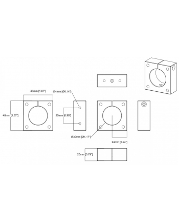 axis Uchwyt F8203 Fixed MT Bracket 5 szt.