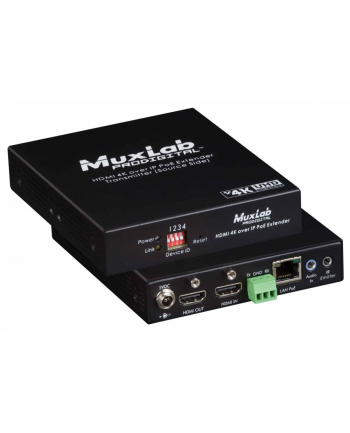 muxlab HDMI over IP Poe TX z dodatkowym wyjściem HDMI, UHD-4K (500759-TX-HLO)