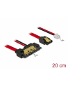 D-ELOCK Cable SATA 6 Gb/s 7 pin receptacle + 2 pin power female > SATA 22 pin receptacle straight 5 V metal 10cm - nr 1