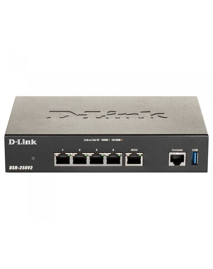 D-LINK Double-WAN Unified Services VPN Router 1 Gigabit WAN Port 3 Gigabit LAN Ports 1 Configurable Gigabit Port 950Mbps Firewall główny
