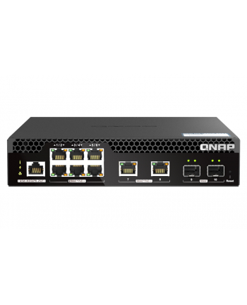Qnap QSW-M2106PR-2S2T 10-portowy przełącznik 2x 10GbE SFP +, 2x 10GbE RJ45, 6x 2.5GbE RJ45,PoE (8 portów), 1 złącze RJ45 1GbE Kopia
