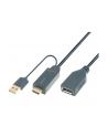Kabel USB m-cab HDMI/M+USB/M TO DP 1.2/F 0.3M HDMI/M+USB/M TO DP 1.2/F 0.3M - nr 1