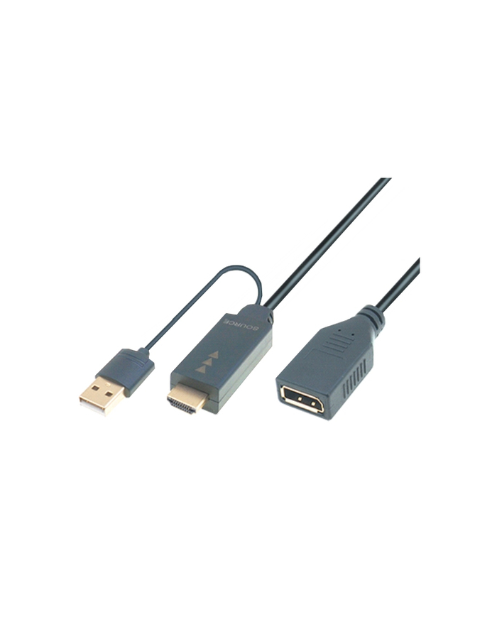 Kabel USB m-cab HDMI/M+USB/M TO DP 1.2/F 0.3M HDMI/M+USB/M TO DP 1.2/F 0.3M główny