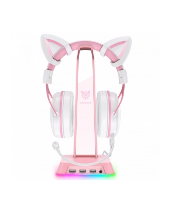 onikuma Stojak na słuchawki z podświetleniem RGB ST2 różowy
