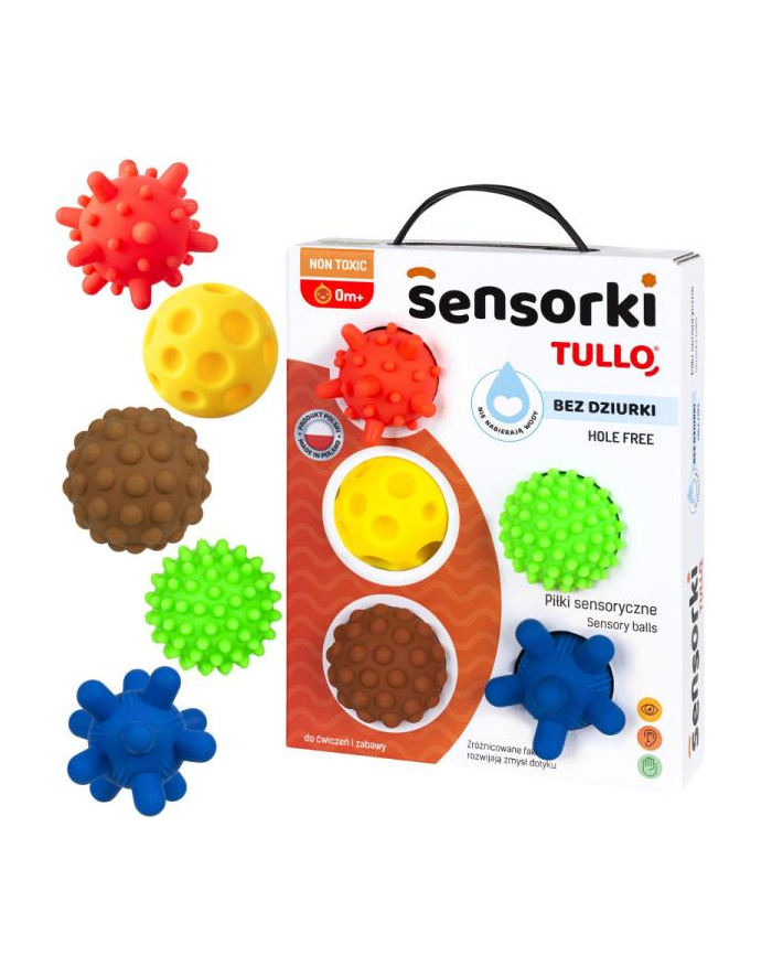 Piłeczki sensoryczne Sensorki bez dziurki 5szt Tullo główny