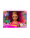 Barbie Głowa do stylizacji Neonowa tęcza Brązowe włosy HMD80 MATTEL - nr 1