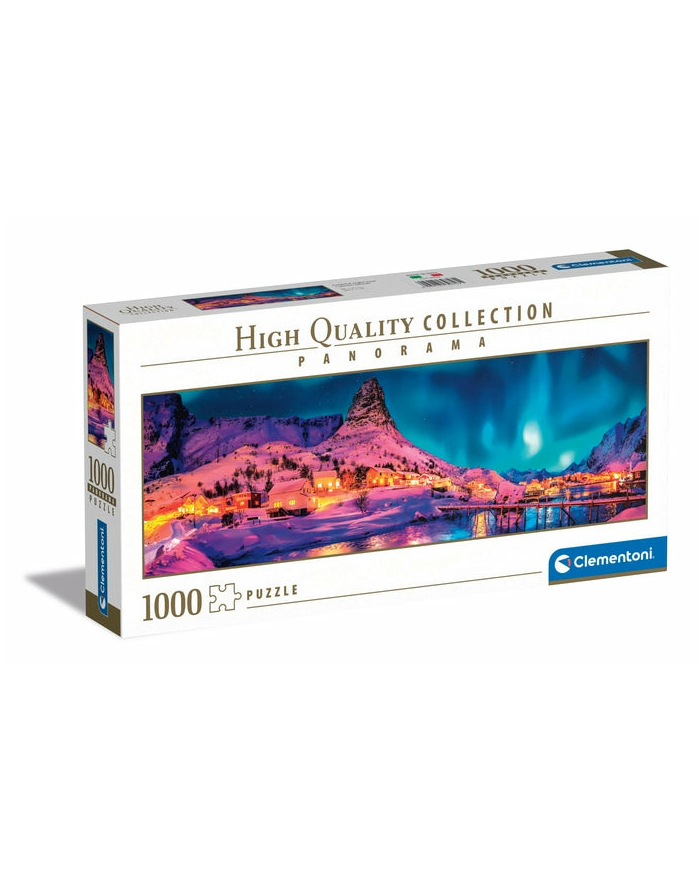 Clementoni Puzzle 1000el panorama Kolorowa noc nad Lofoten Islands 39747 główny