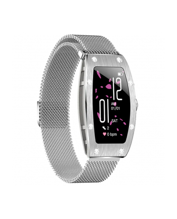 kumi Smartwatch K18 Svarovski srebrny