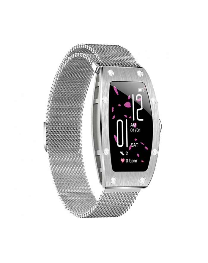 kumi Smartwatch K18 Svarovski srebrny główny