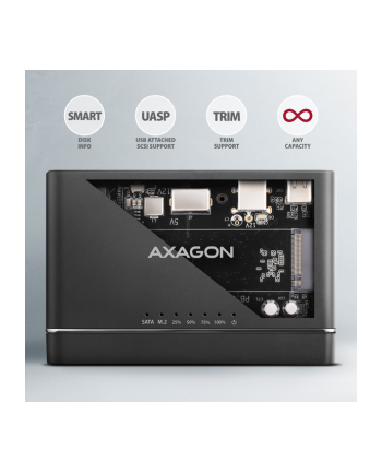 axagon ADSA-CC Adapter USB-C 10Gbps NVMe M.2 2.5/3.5 SSD'HDD Clone Master 2 nr 2