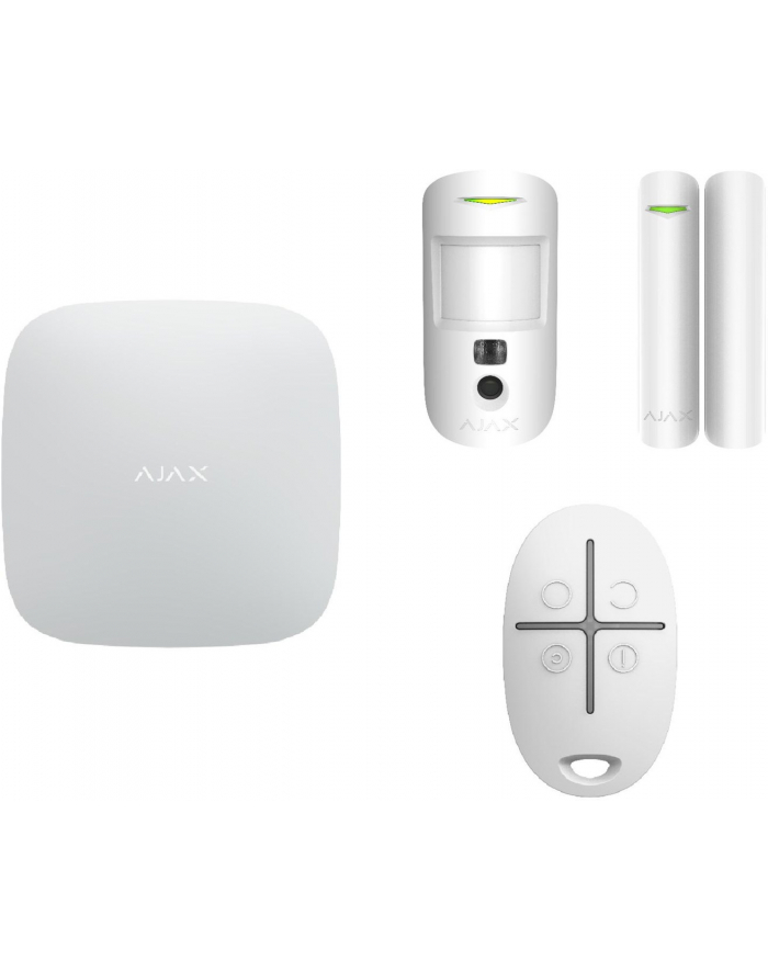 ajax Zestaw alarmowy StarterKit Cam Plus Hub 2 Plus, MC, DP, SC biały główny