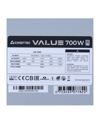 chieftec Zasilacz APB-700B8 700WPSU bulk