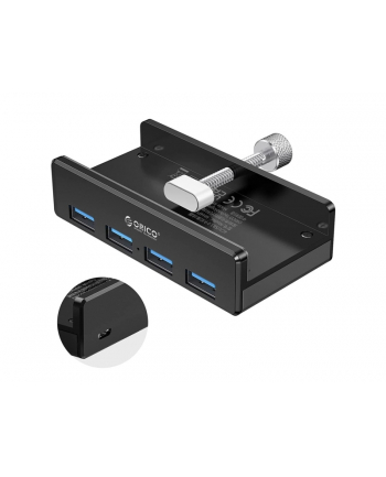 ORICO HUB AKTYWNY BIURKOWY, 4XUSB-A 30, 5GBPS, CZARNY, ALUMINIUM nr 2