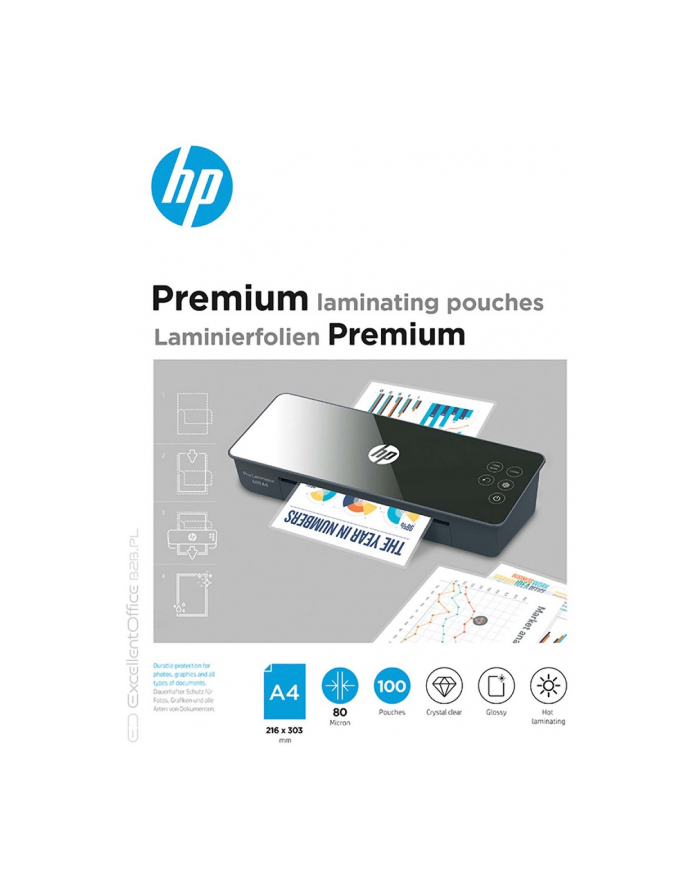 hewlett-packard Folia laminacyjna HP PREMIUM A4, 80 mic, 100 szt główny