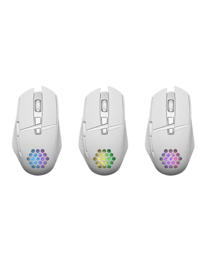 defender Mysz gamingowa bezprzewodowa Glory GM-514 RGB 7P 1200/2400/3200 DPI Biała główny