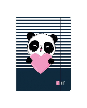 majewski Teczka z gumką A4 STRIGHT Love Panda