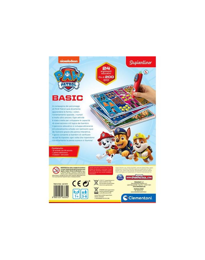 Clementoni Interaktywny Quiz Psi Patrol PAW PATROL 16334 główny