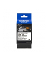 BROTHER HSE251E Black on Kolor: BIAŁY heat shrink tape 21mm - nr 14